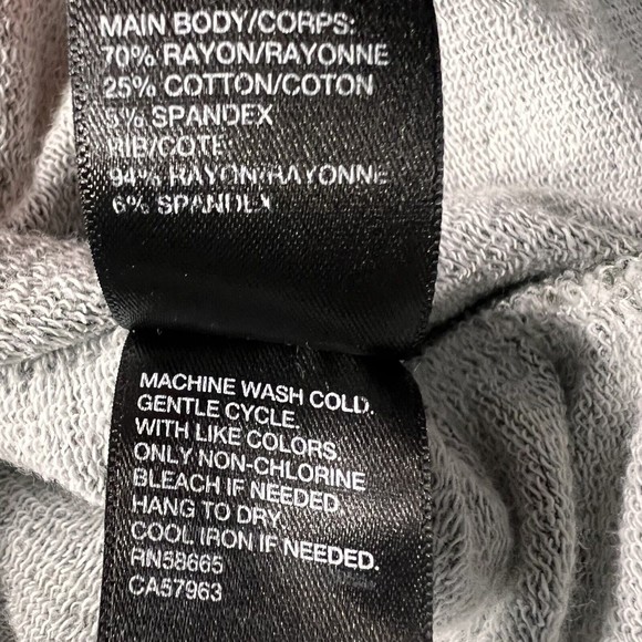 Zella Terry Dress Womens Small Gray Heather Waist Ties Sleeveless Ruched Mini - Picture 14 of 14